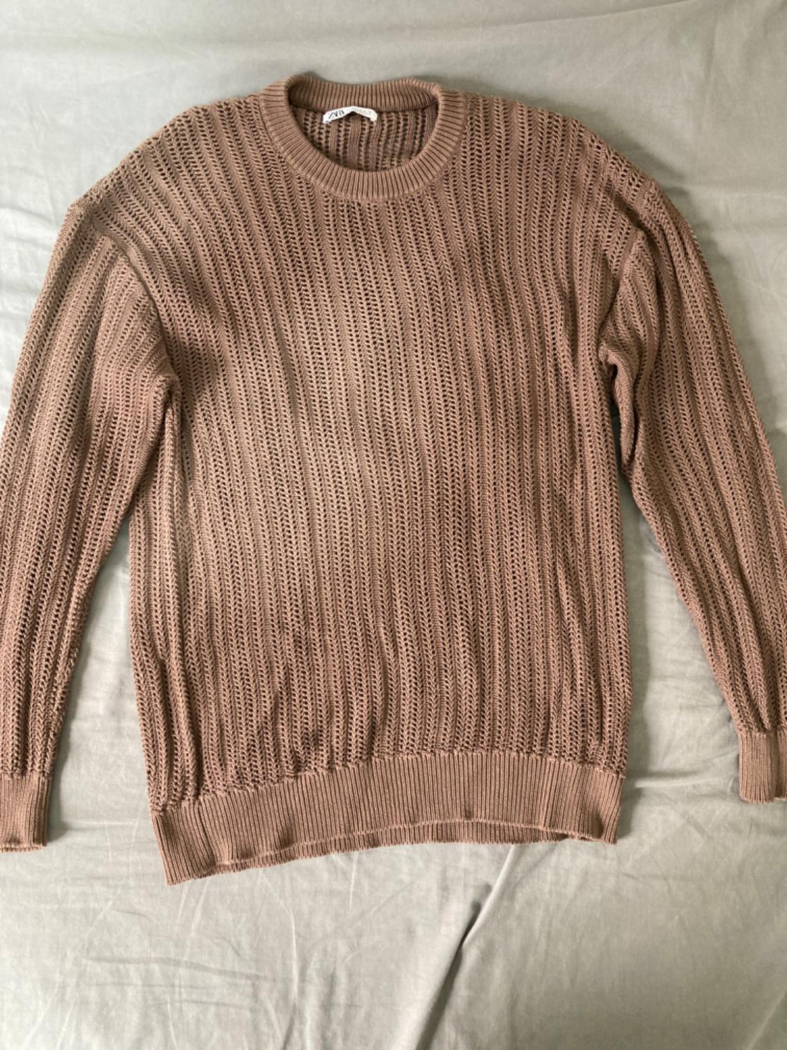 TEXTURED CROCHET SWEATER