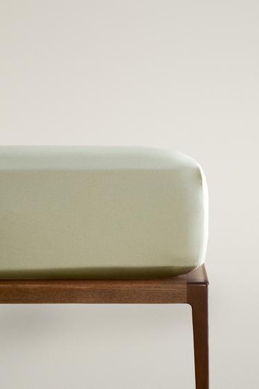 SATEEN FITTED SHEET | 30 CM HIGH (300 THREAD COUNT) - Green by Zara