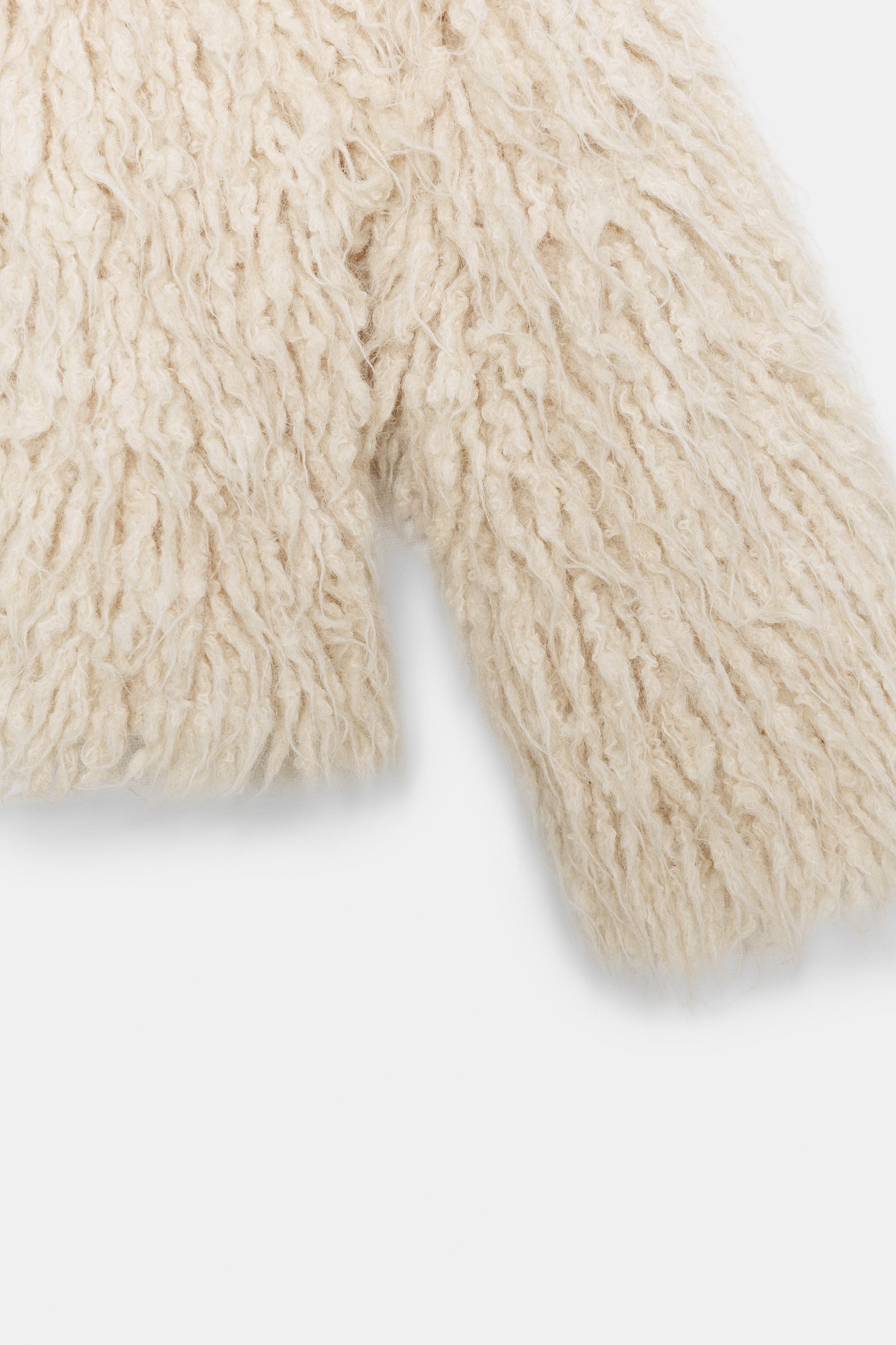 ブラッシュドフリンジニットジャケット - エクリュ | ZARA Japan / 日本