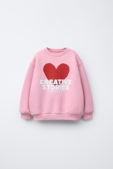 SUDADERA ESTAMPADA - Rosa de Zara - Imagen 0