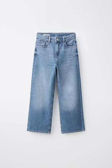 JEANS WIDE LEG - Azul de Zara