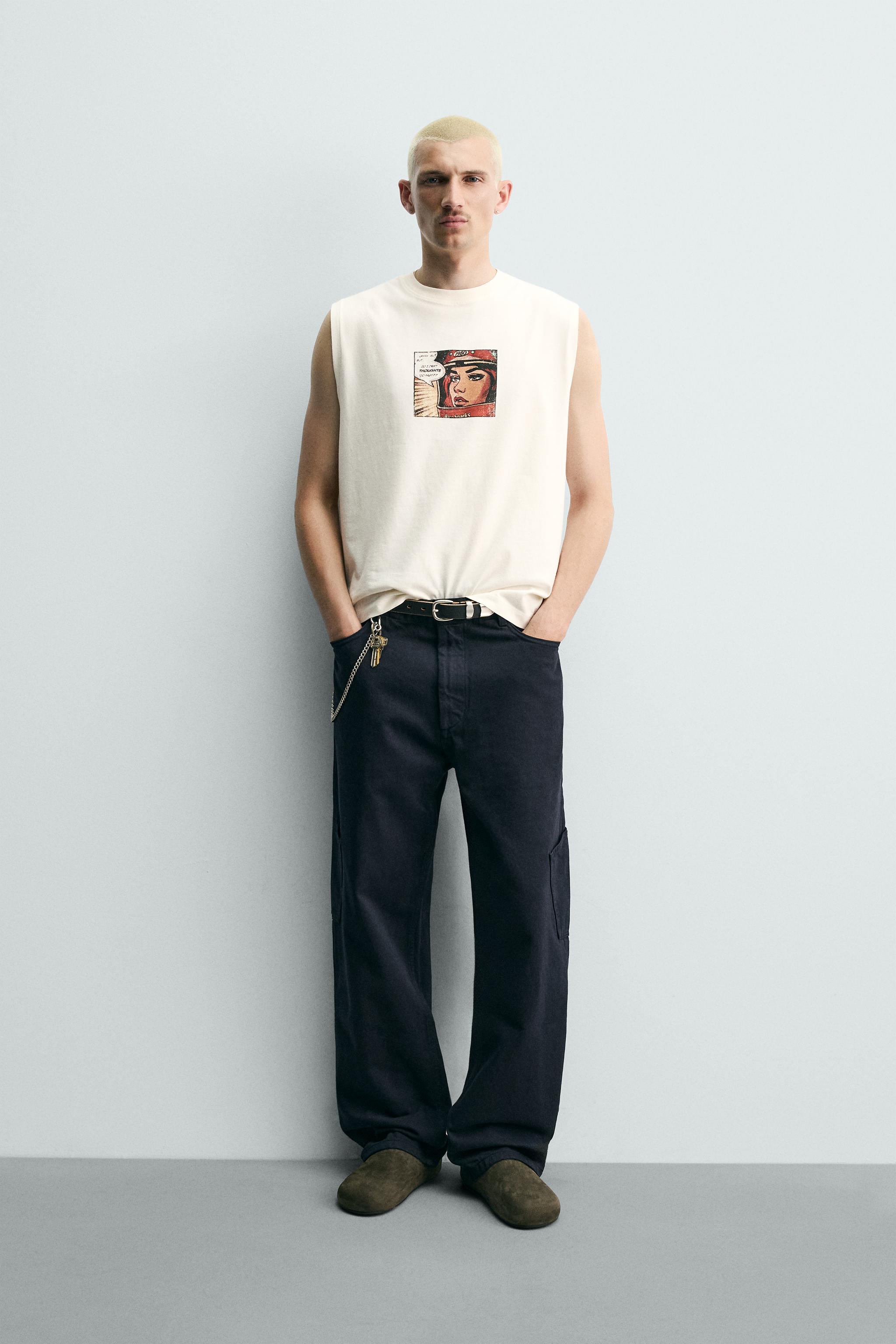 トップス sell COMIC PRINT TANK TOP - Ecru | ZARA Canada
