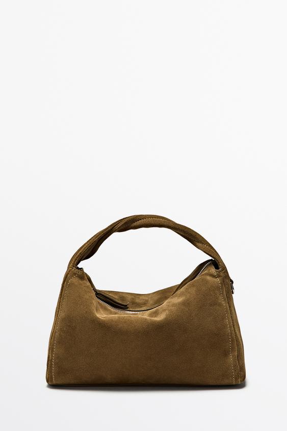 Split suede leather crossbody bag from Zara - $320