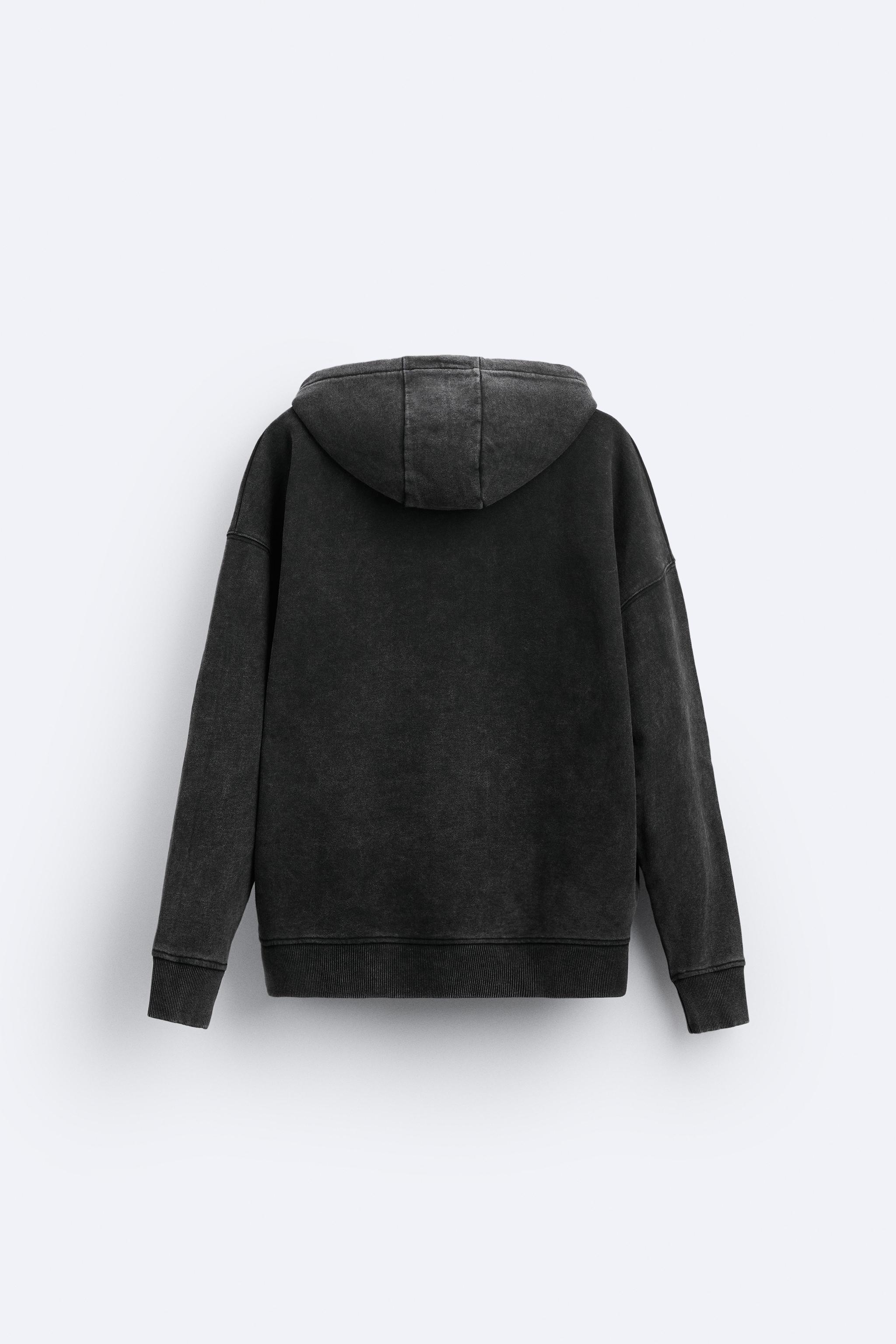 FADED HOODIE - Dark anthracite | ZARA Turkey