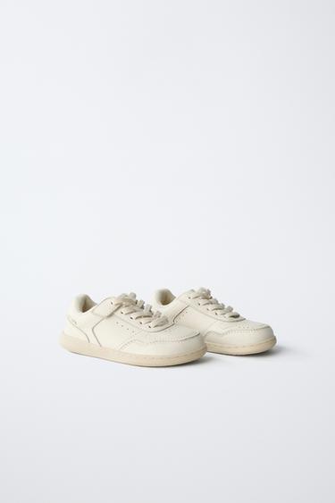 ZARA TIMELESS - LEATHER BAREFOOT SNEAKERS — Off White 2