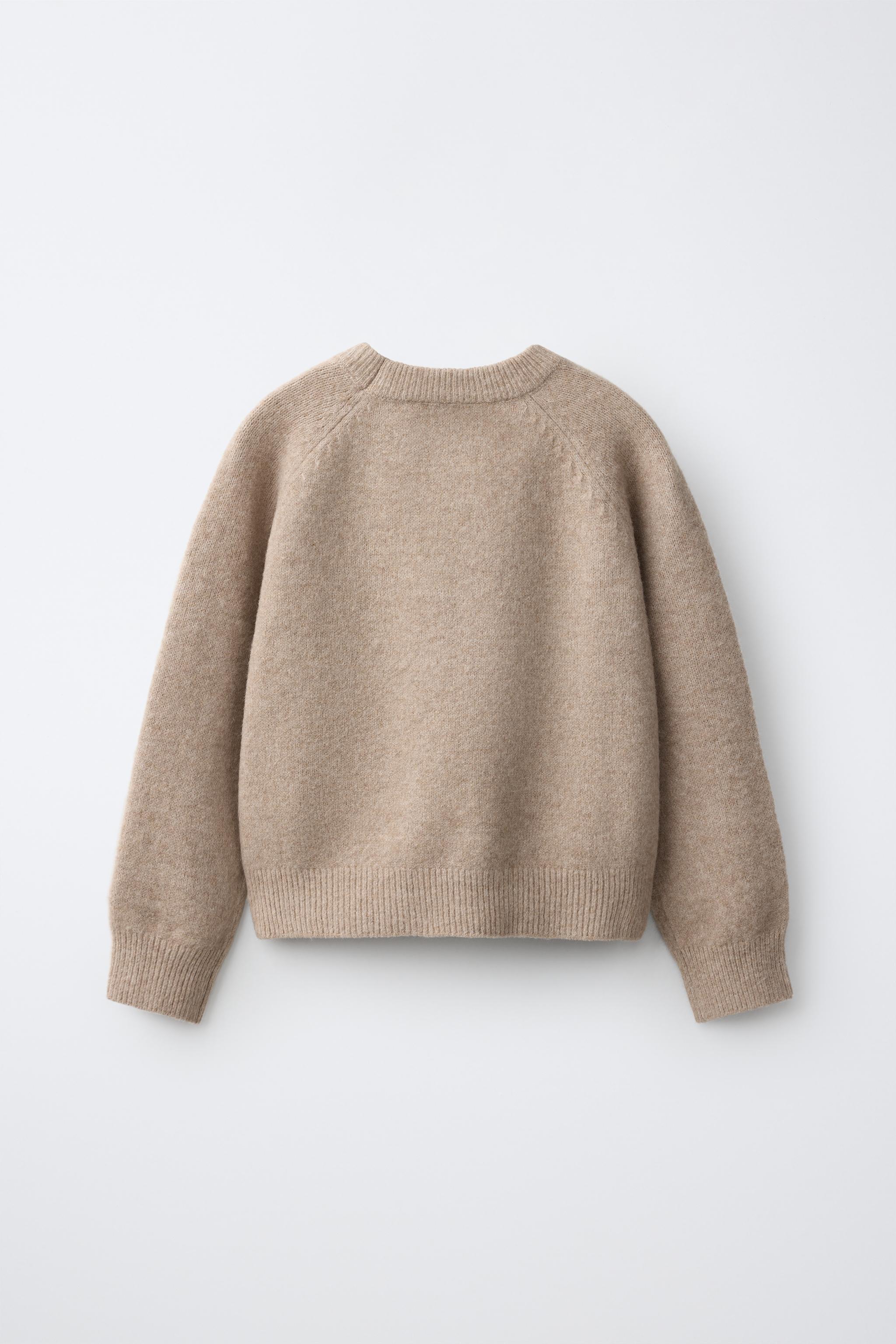 BASIC KNIT JUMPER — taupe brown
