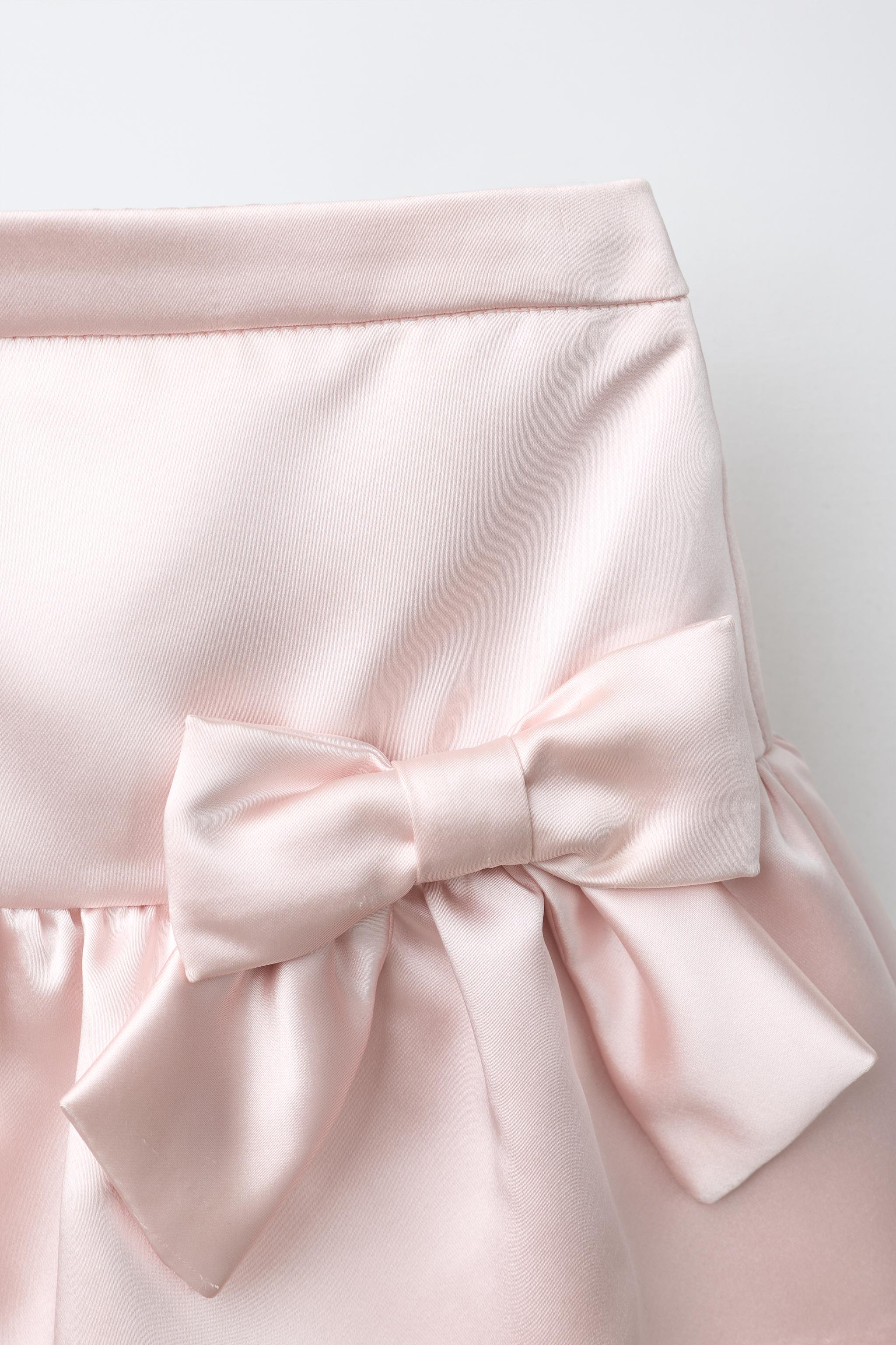 SATIN BOW SKIRT