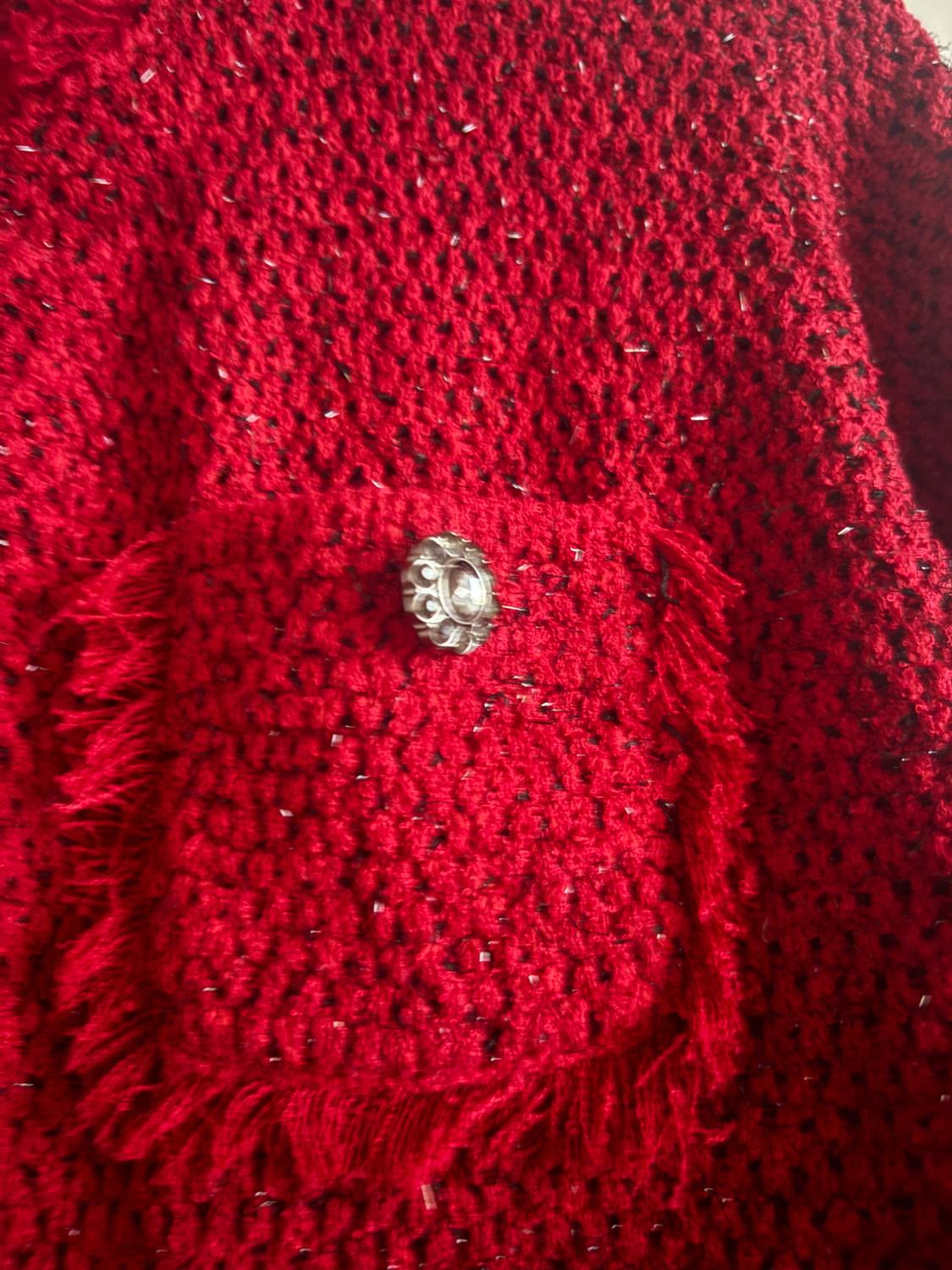 CARDIGAN WITH A FRAYED FINISH - Image 3