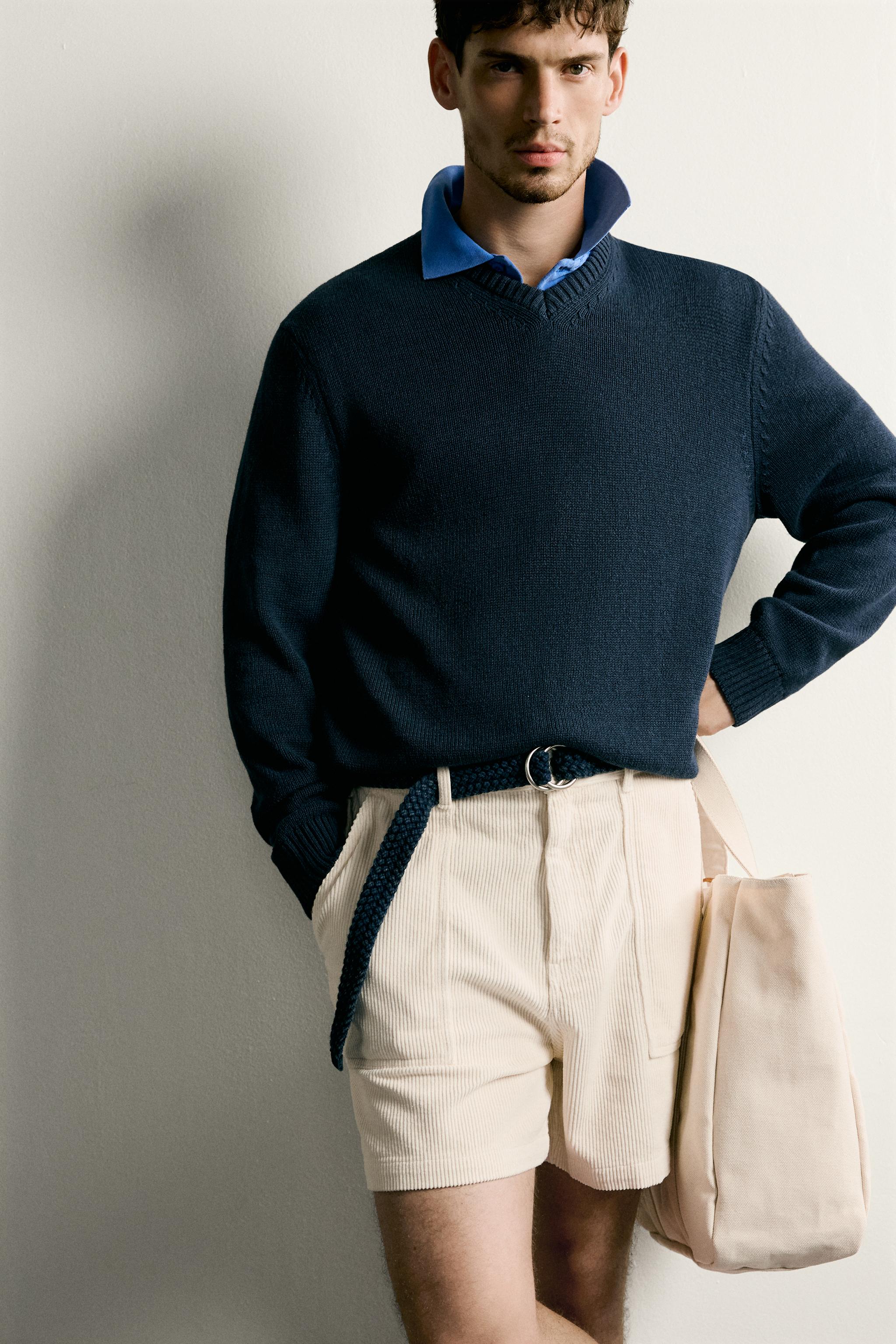 Мужские шорты Zara REGULAR FIT CORDUROY BERMUDA SHORTS — фото 4