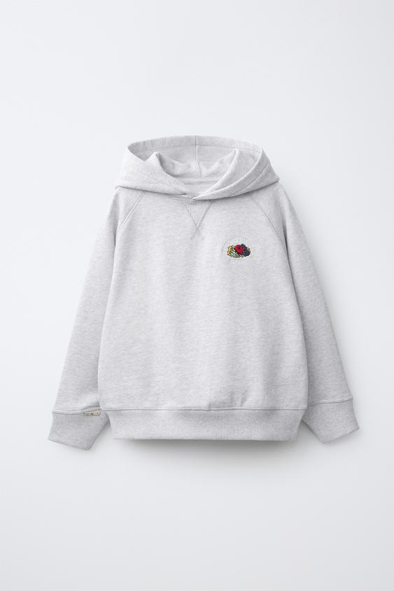 SUDADERA CAPUCHA BORDADO FRUIT OF THE LOOM™ - Gris vigoré de Zara - Imagen 0