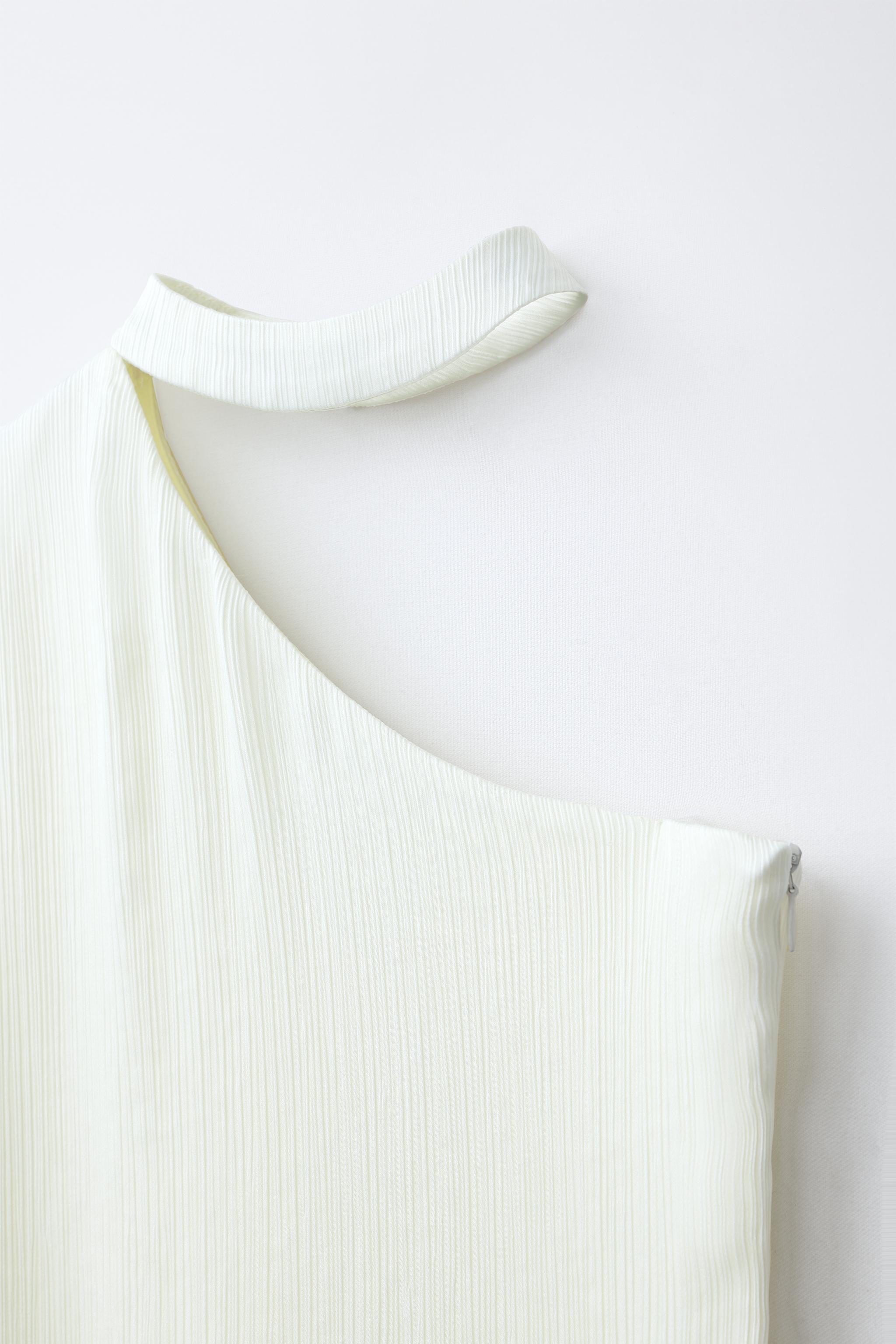 ASYMMETRIC SATIN EFFECT DRESS