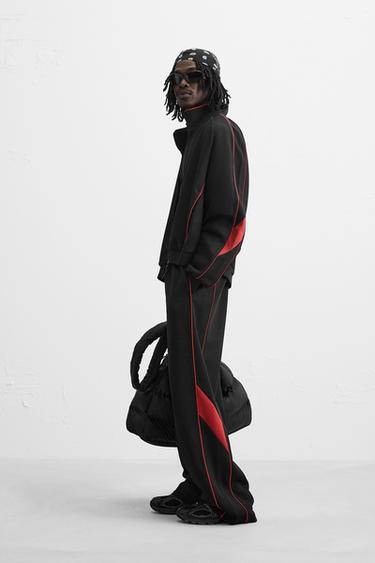 PANTALON RÉTRO FOOTBALL - Noir de Zara - Image 3