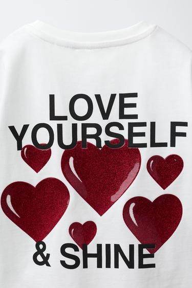 RUBBERISED SHINY PATCH T-SHIRT - Oyster-white by Zara - Image 3