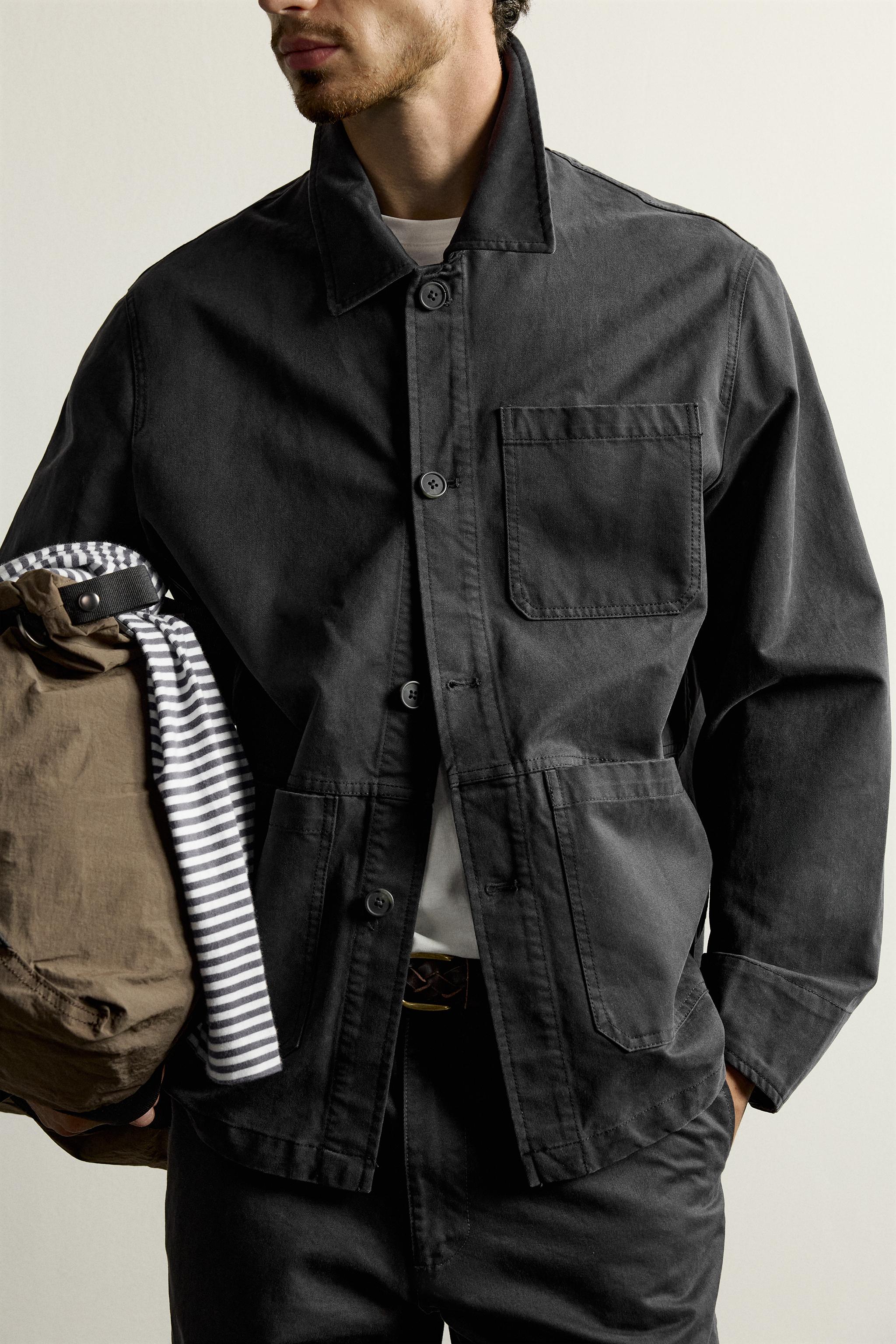 Zara REGULAR FIT POCKET OVERSHIRT — фото 6