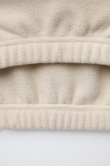 SWEAT POLAIRE ZIPPÉ - Écru moyen de Zara - Image 3