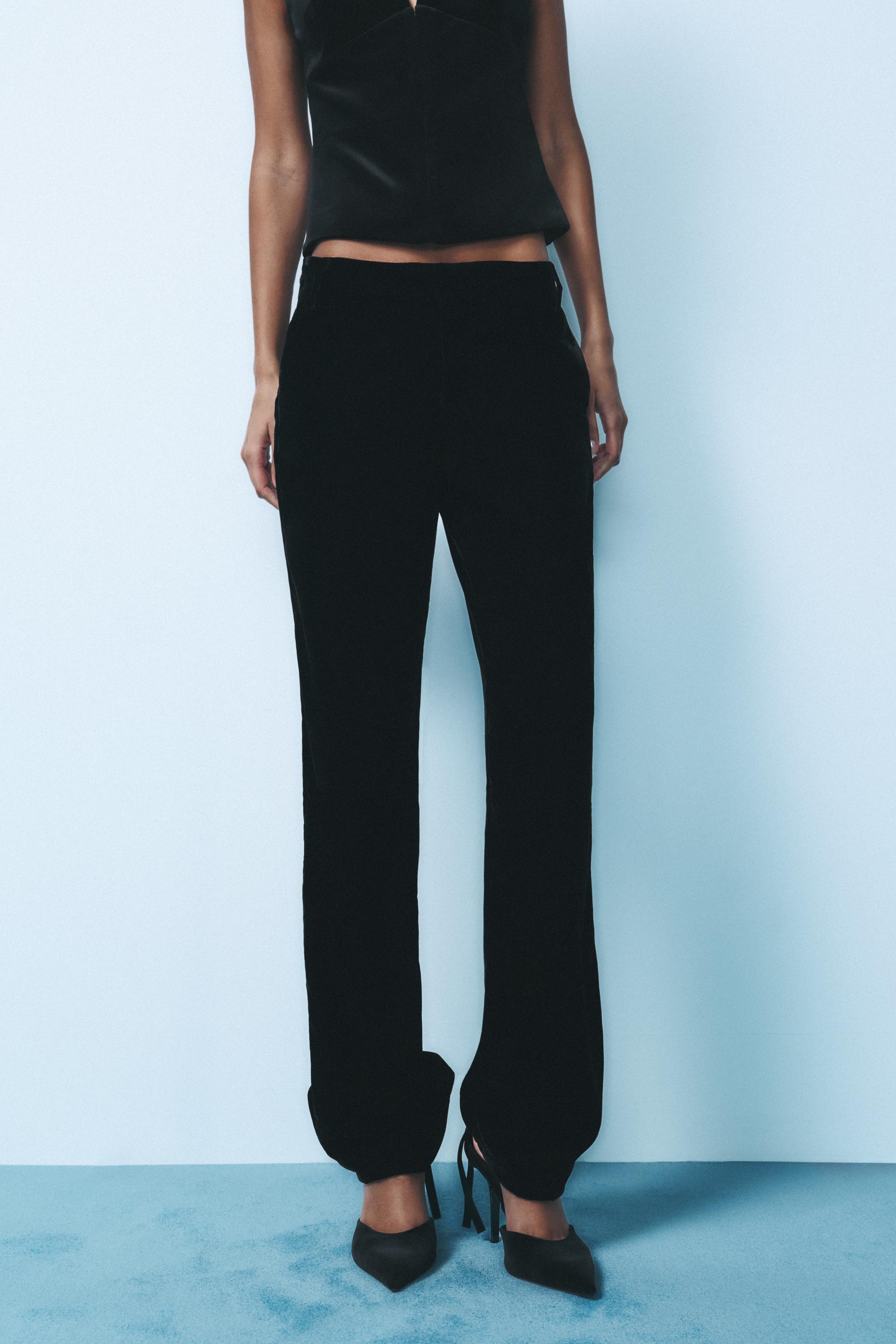 Zara retailer velvet trousers