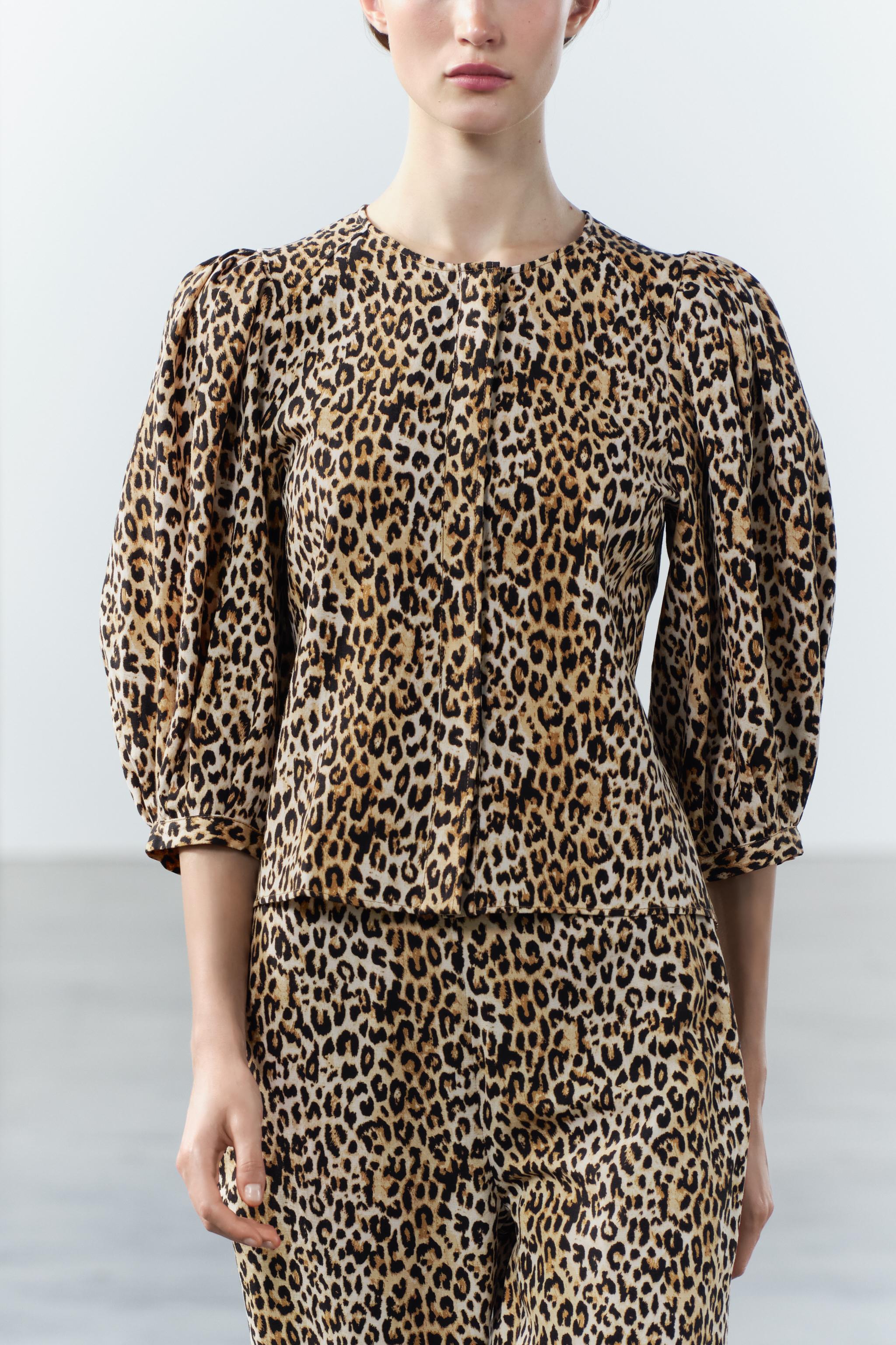 ZW COLLECTION ANIMAL PRINT BLOUSE Leopard ZARA Australia