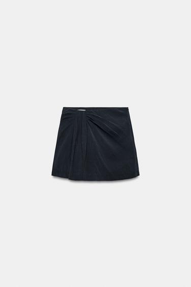 DRAPED SKORT - Navy blue by Zara - Image 3