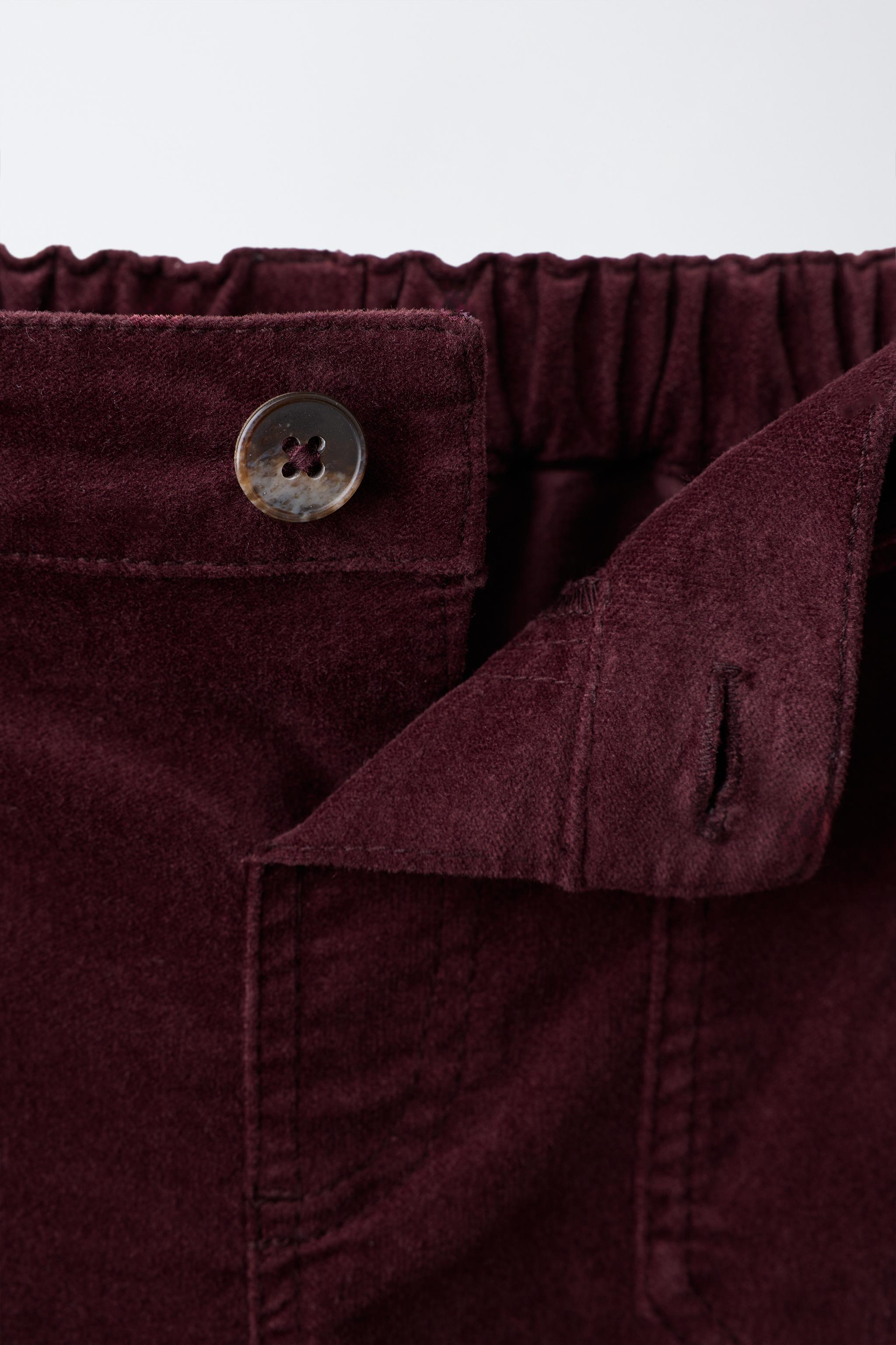 VELVET CULOTTE PANTS