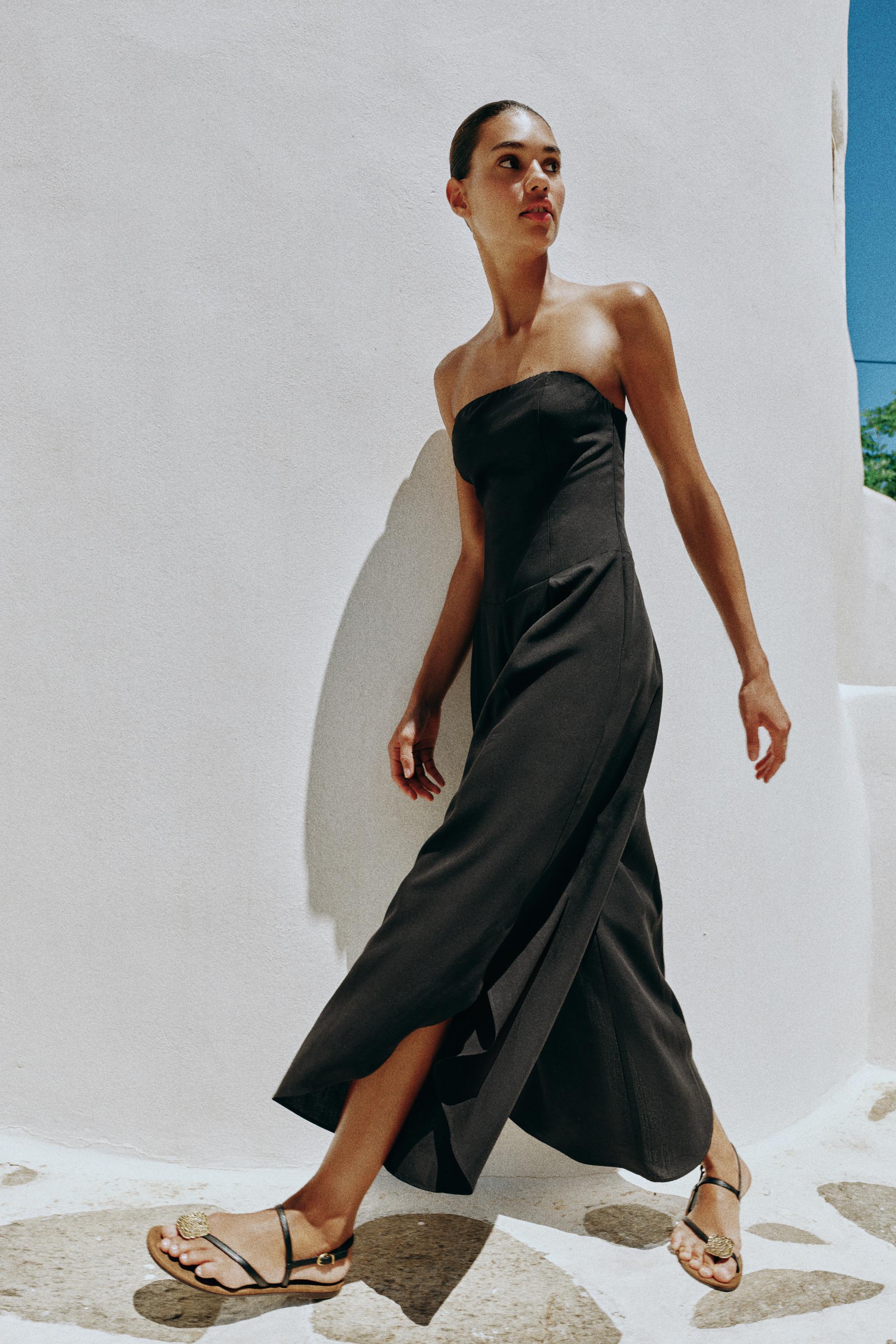 Zara MIDI STRAPLESS JUMPSUIT — фото 3