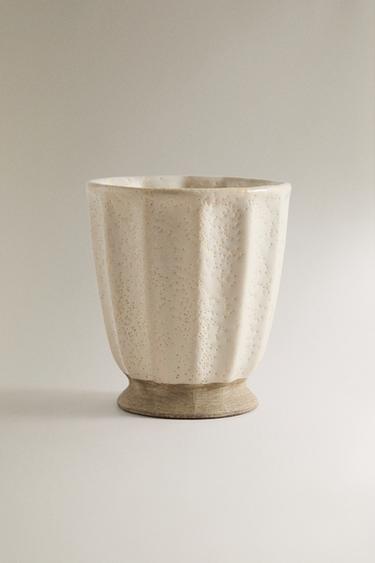 RUSTIC CERAMIC TOOTHBRUSH HOLDER - Beige by Zara - Image 0
