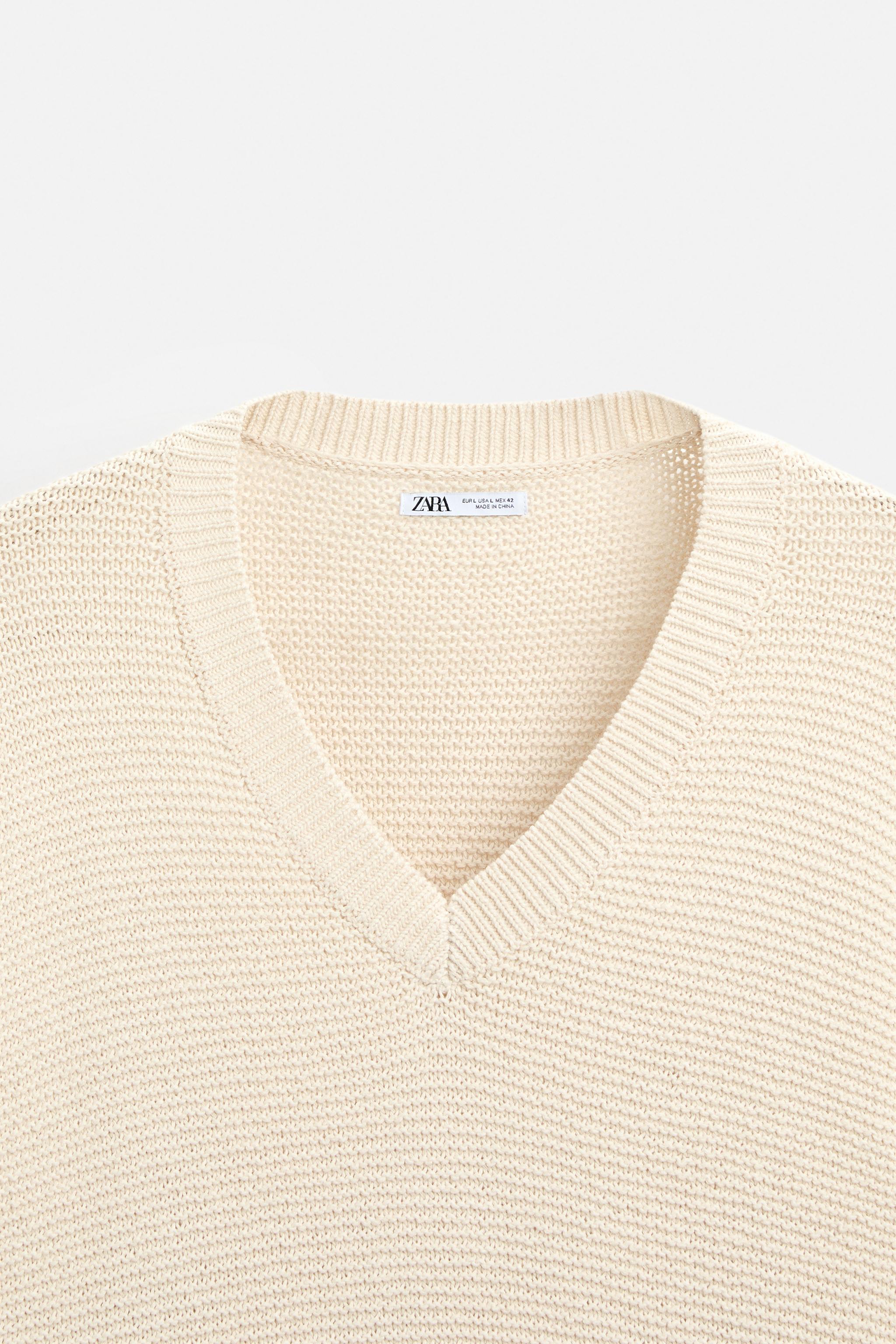 テクスチャーニットセーター - エクリュ | ZARA Japan / 日本