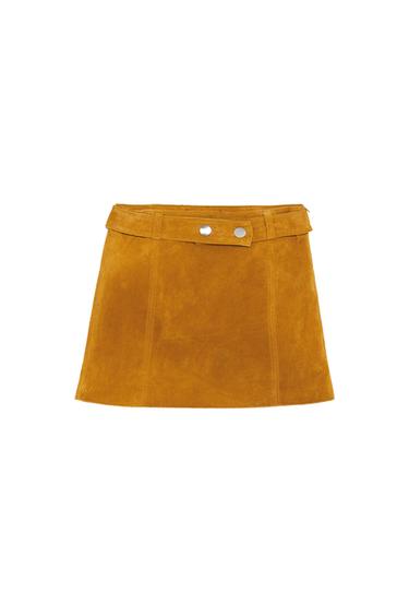 FAUX SUEDE MINI SKIRT