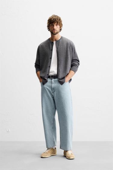 ДЖИНСЫ TAPERED FIT WIDE-LEG — ГОЛУБОЙ от Zara — изображение 0