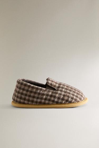 CHAUSSONS ENFANT VICHY - Marron de Zara - Image 0