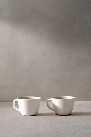 2ER-SET – TASSE 220 ML - Cremefarben / Weiß von Zara - Bild 0