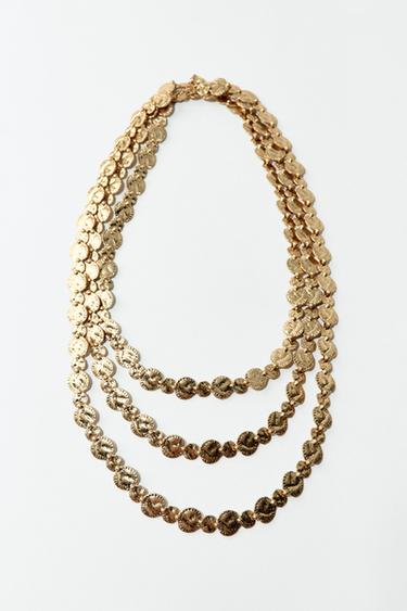 Zara COIN NECKLACE - Golden