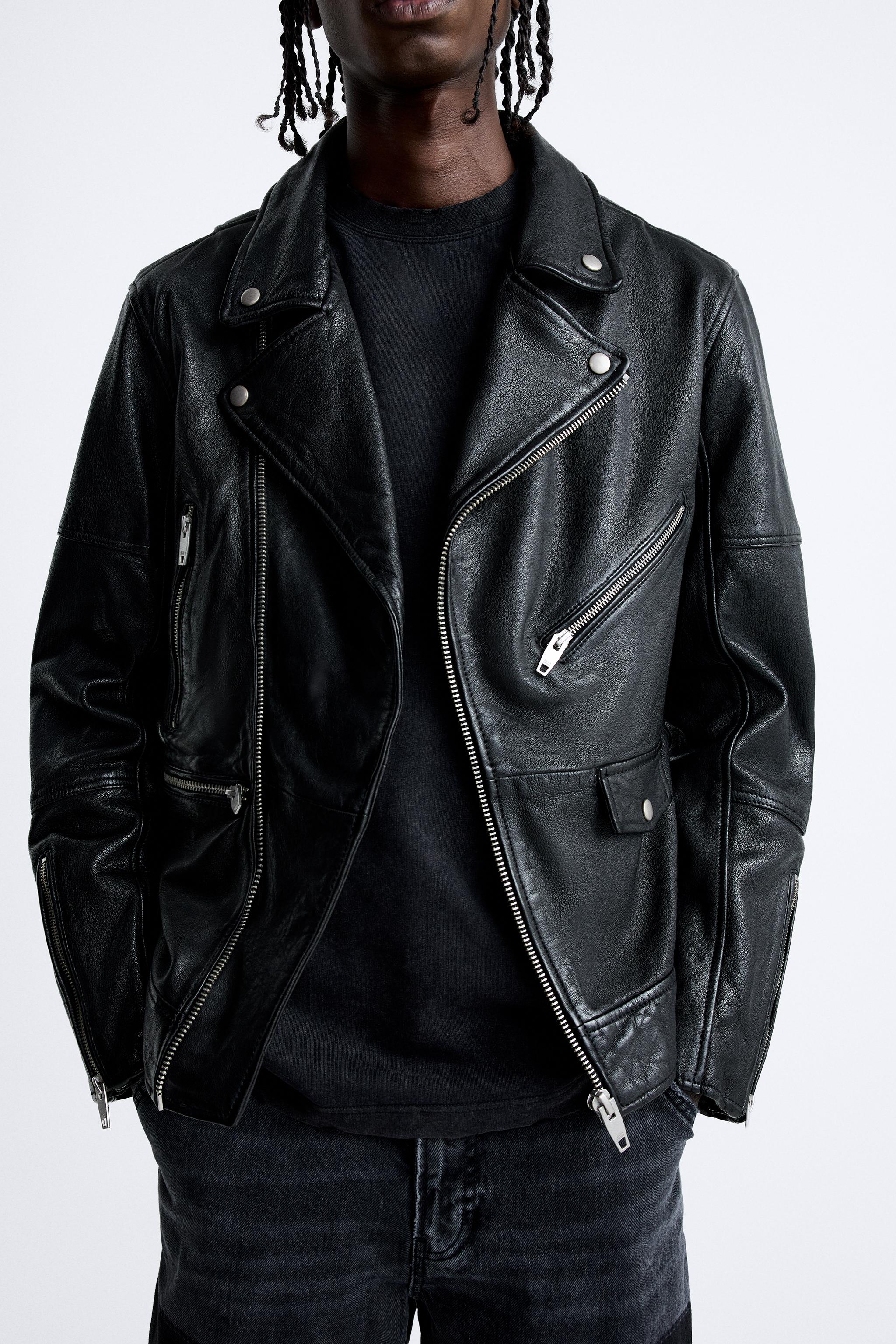 Zara black clearance biker jacket