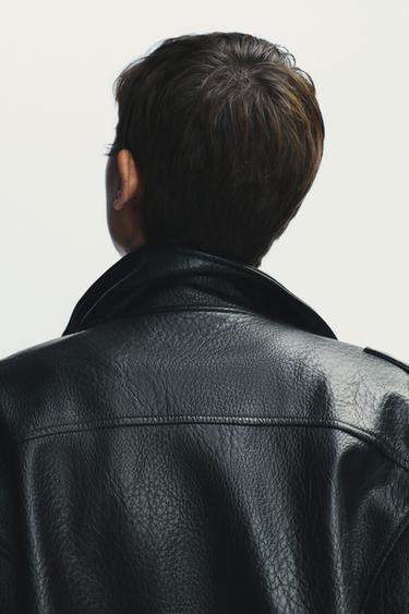 FAUX LEATHER JACKET - Black by Zara - Image 6