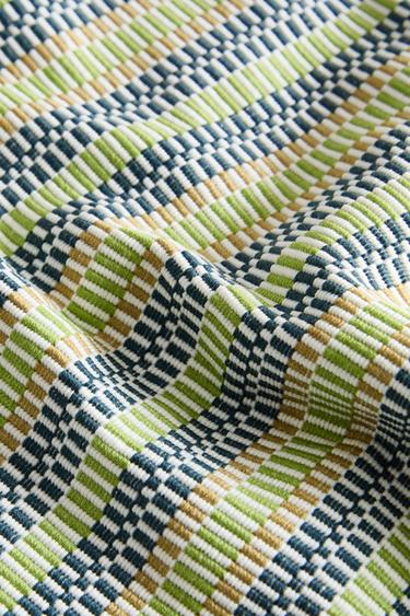 LOT NAPPE ES INDIVIDES COTON RAYAS (LOT DE 2) - Verdâtre de Zara - Image 3