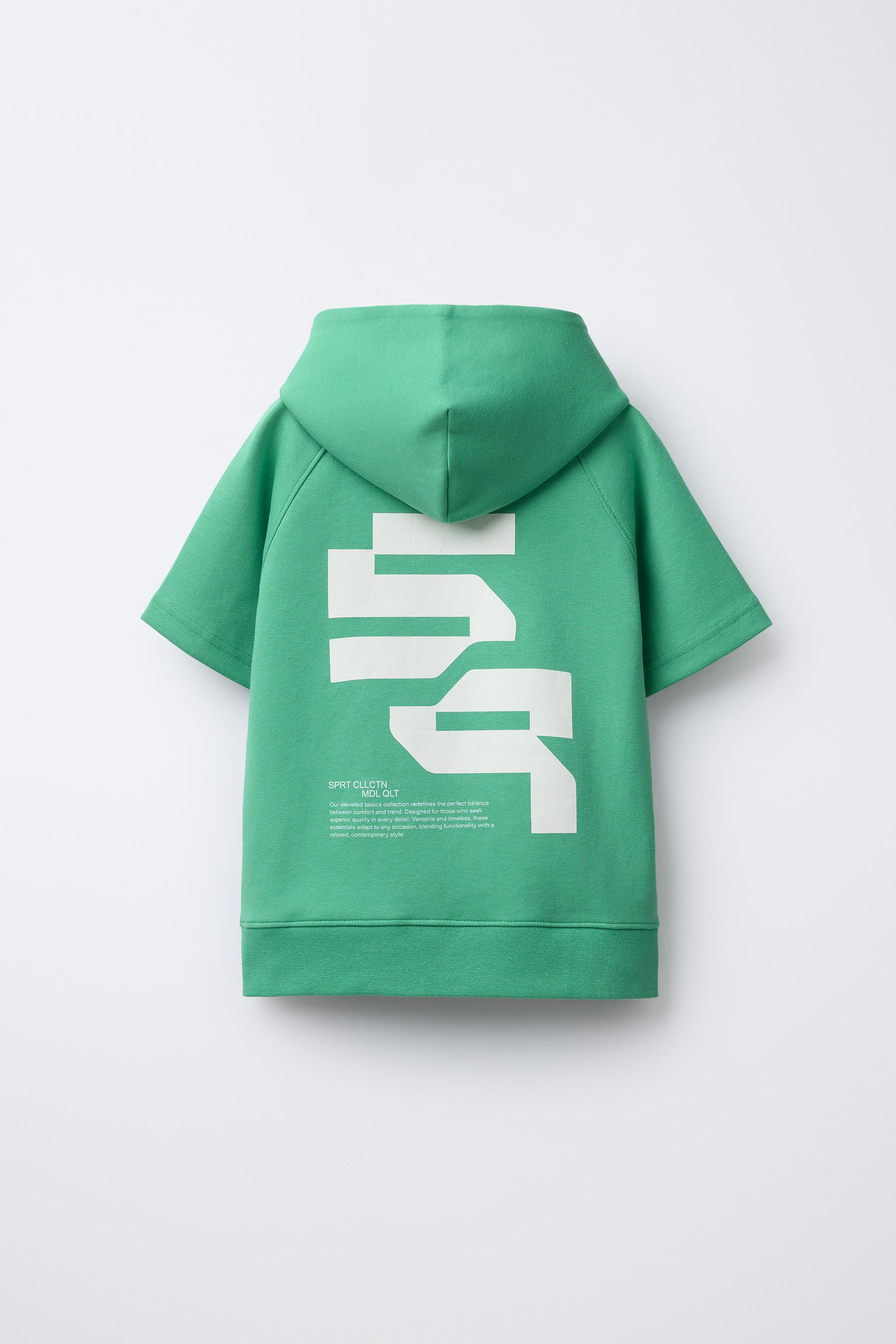 SPORTY INTERLOCK SWEATSHIRT - Green | ZARA United States