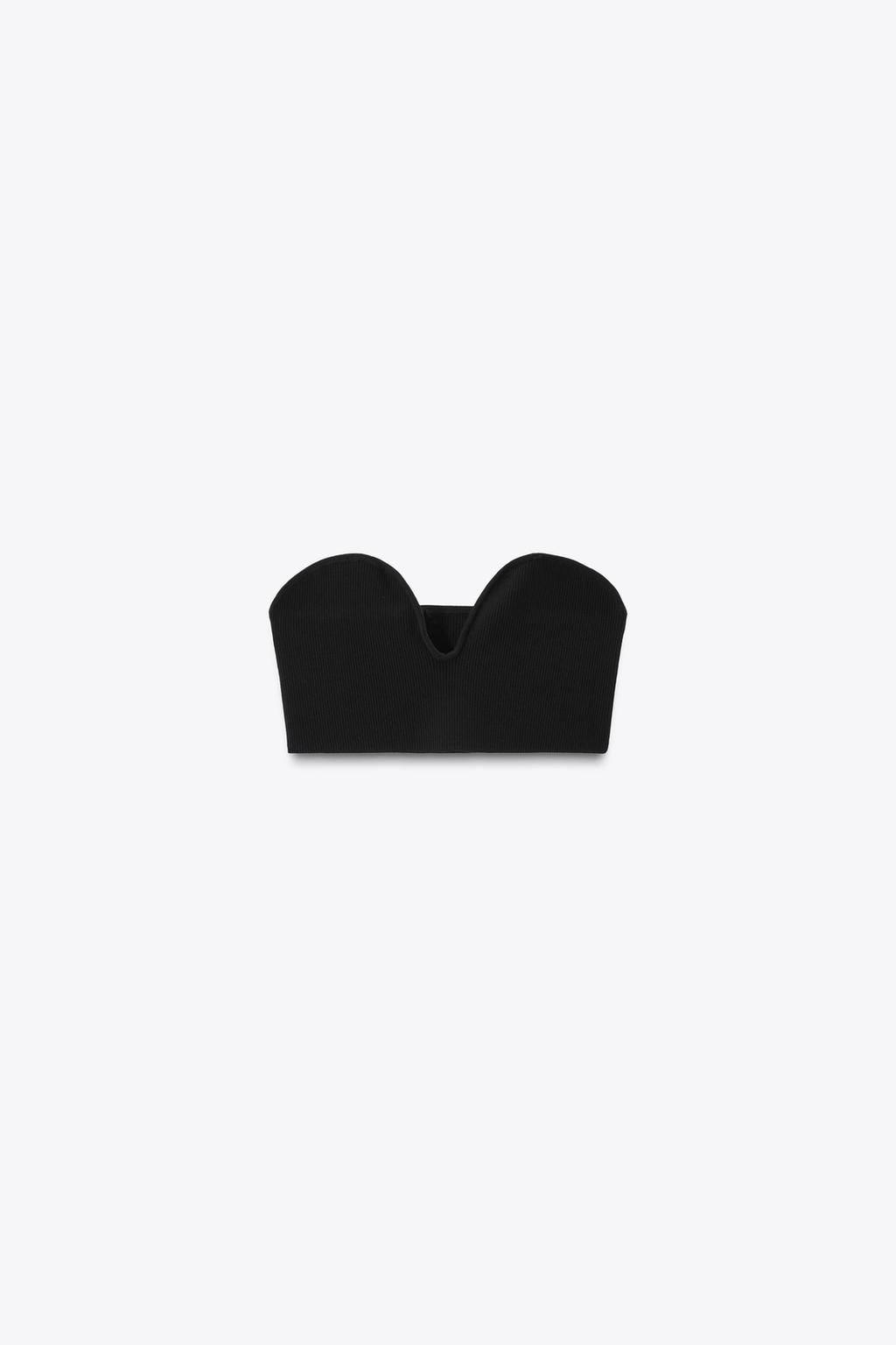 RIBBED STRAPLESS TOP