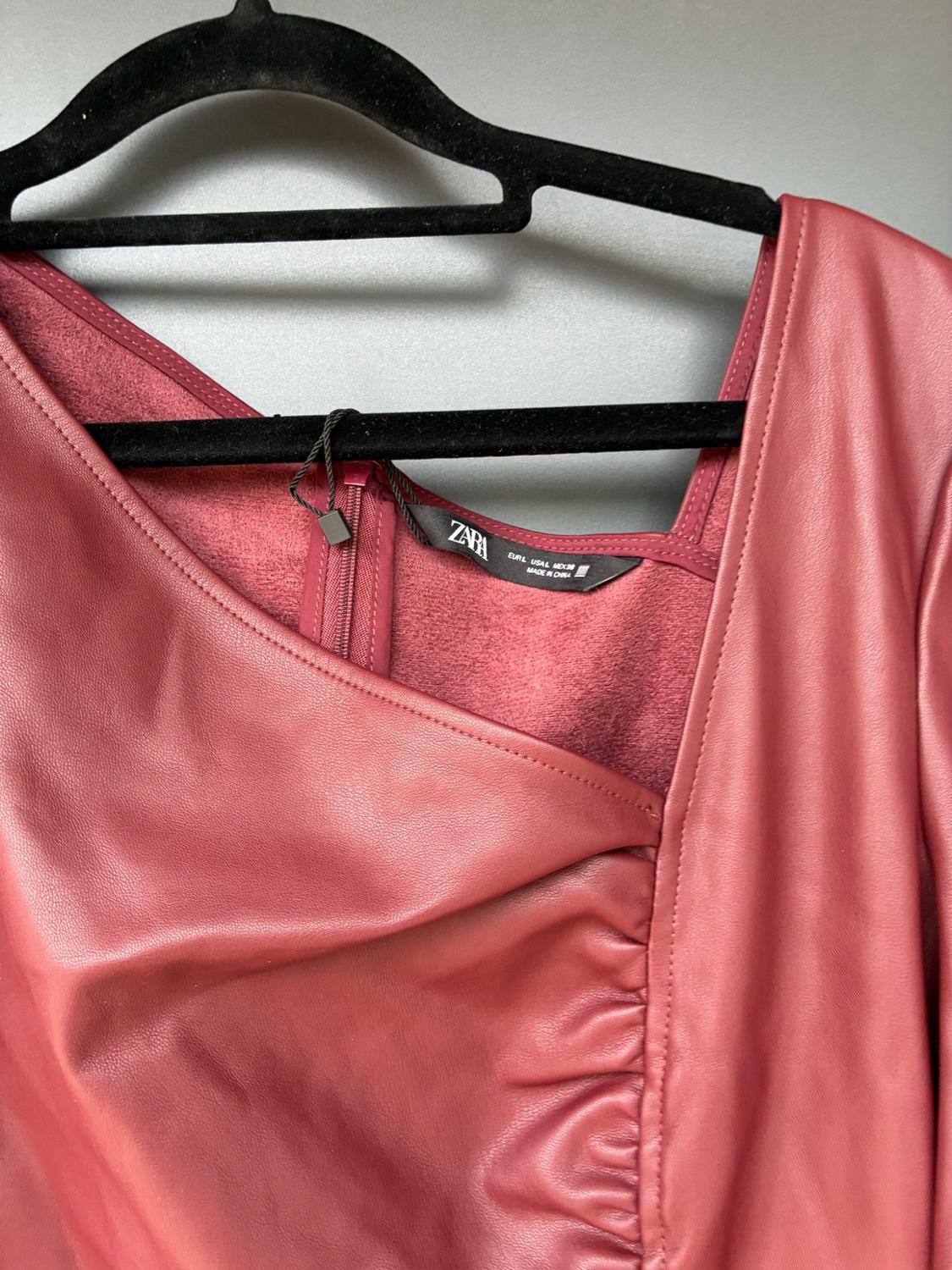 FAUX LEATHER MINI DRESS - Image 2