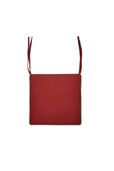 CONTRAST CHAIR SEAT CUSHION - Reddish by Zara