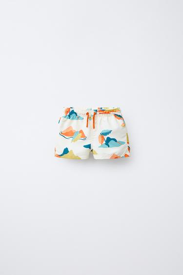 AGES 2-6/ REGULAR PRINTED SWIM SHORTS - Sand by Zara - Image 0