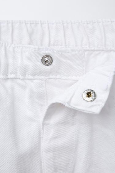 TWILL BALLOON TROUSERS - White by Zara - Image 2