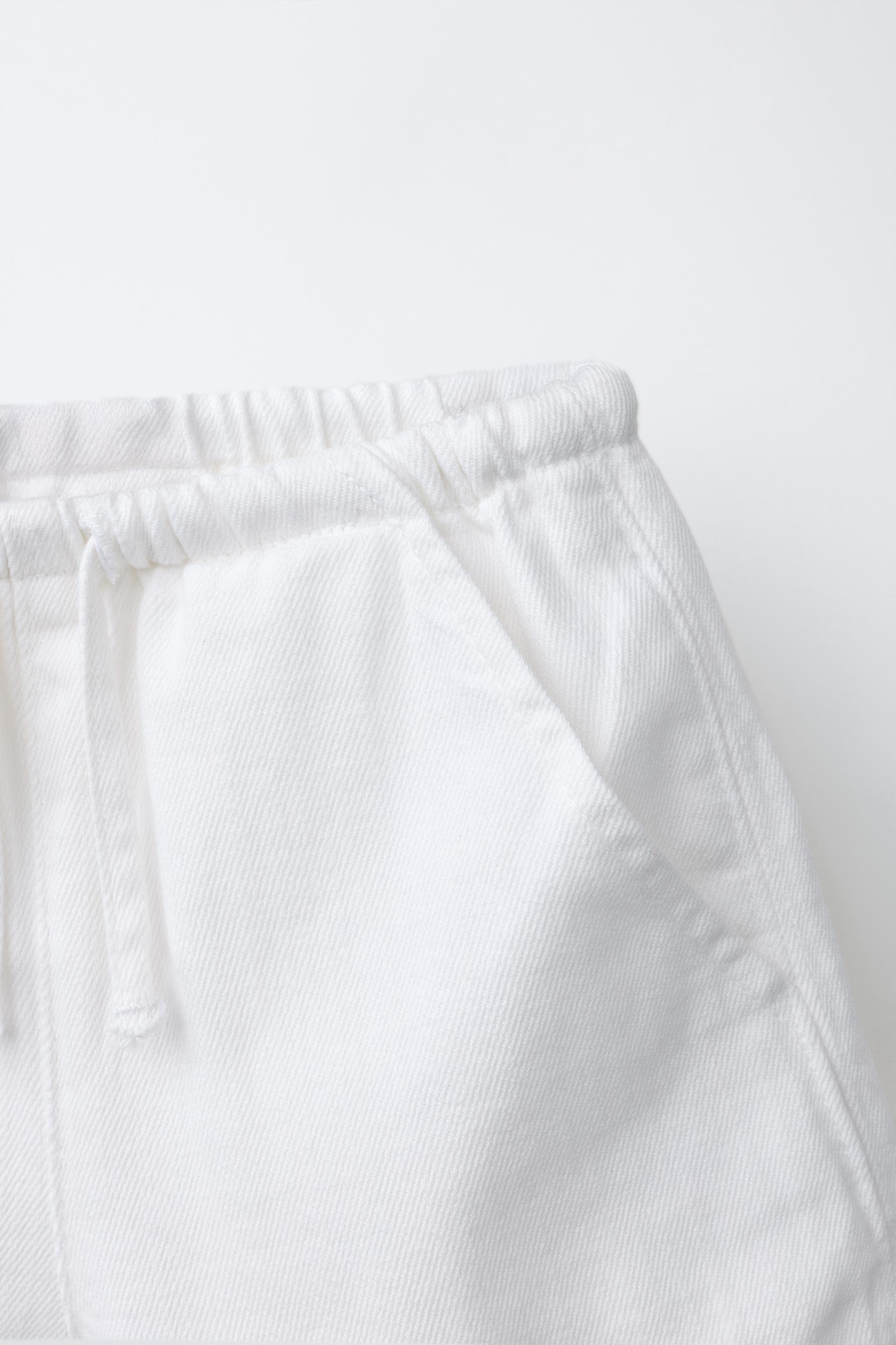 Детские шорты Zara DRAWSTRING DENIM SHORTS — фото 3