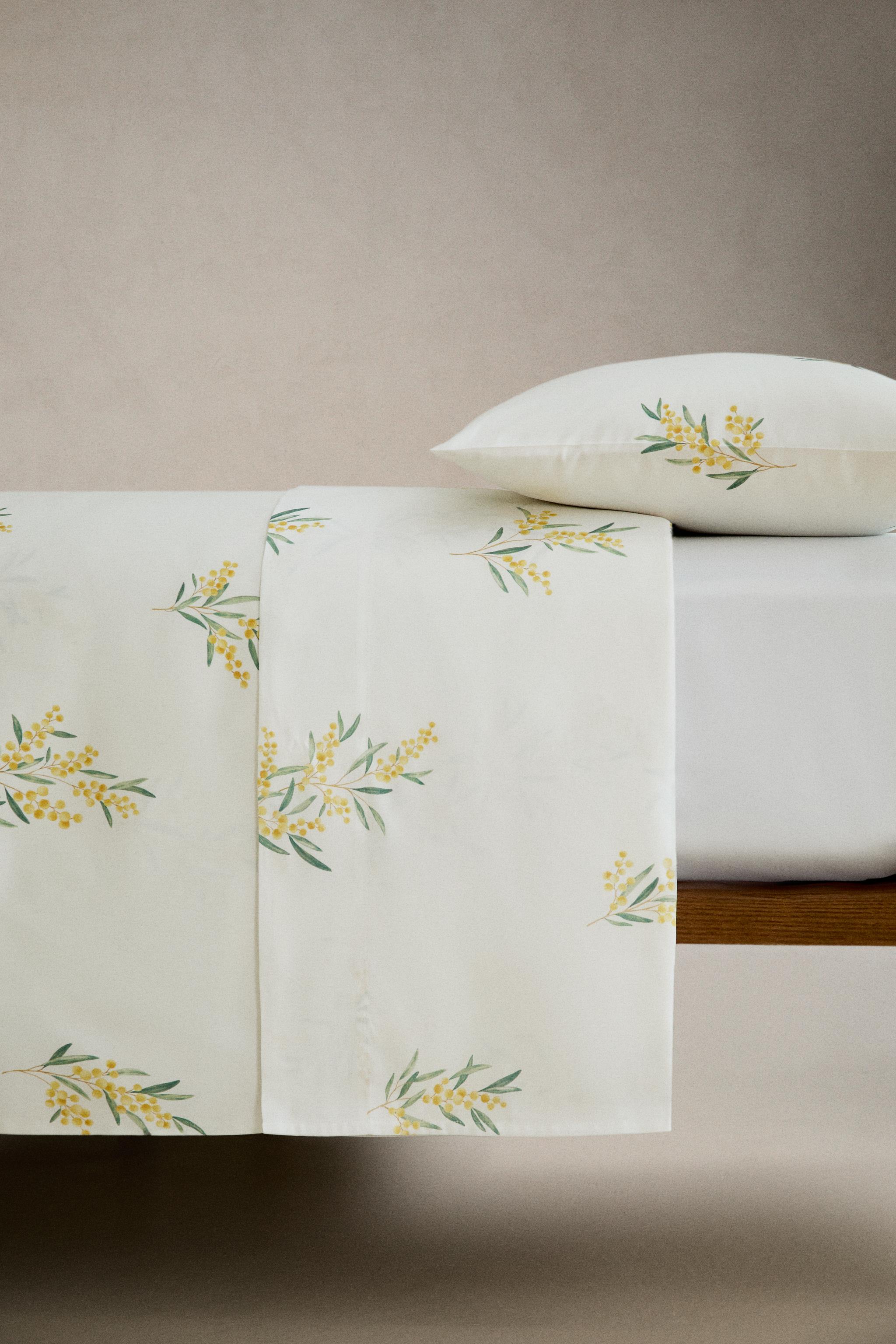 DRAP DE DESSUS SATIN MIMOSAS