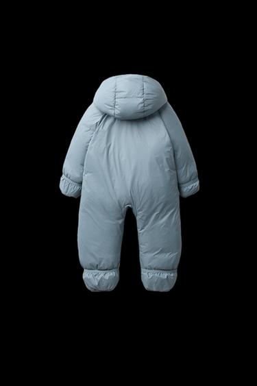 Zara CONVERTIBLE NYLON FOOTIE ROMPER - Blue