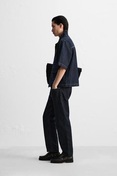 DENIM SHIRT WITH POCKETS - Blue by Zara - Image 3