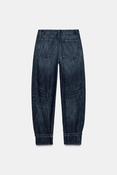 JEANS TRF BALLOON TRABILLA TIRO MEDIO - Índigo de Zara