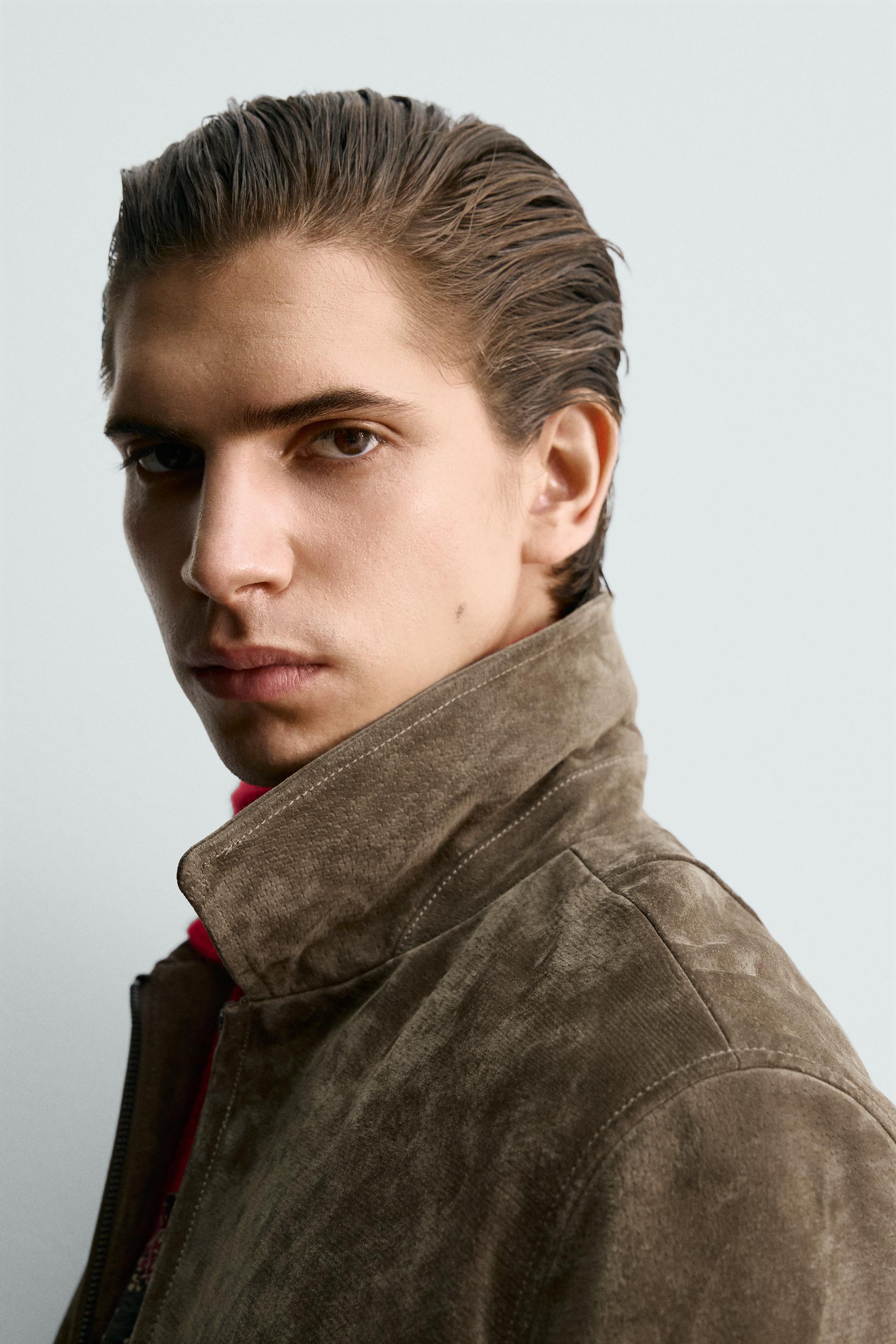 SUEDE LEATHER BOXY FIT JACKET