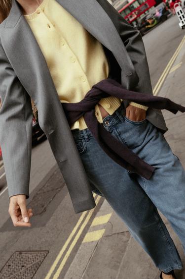 100% WOOL BASIC JACKET - Light yellow by Zara