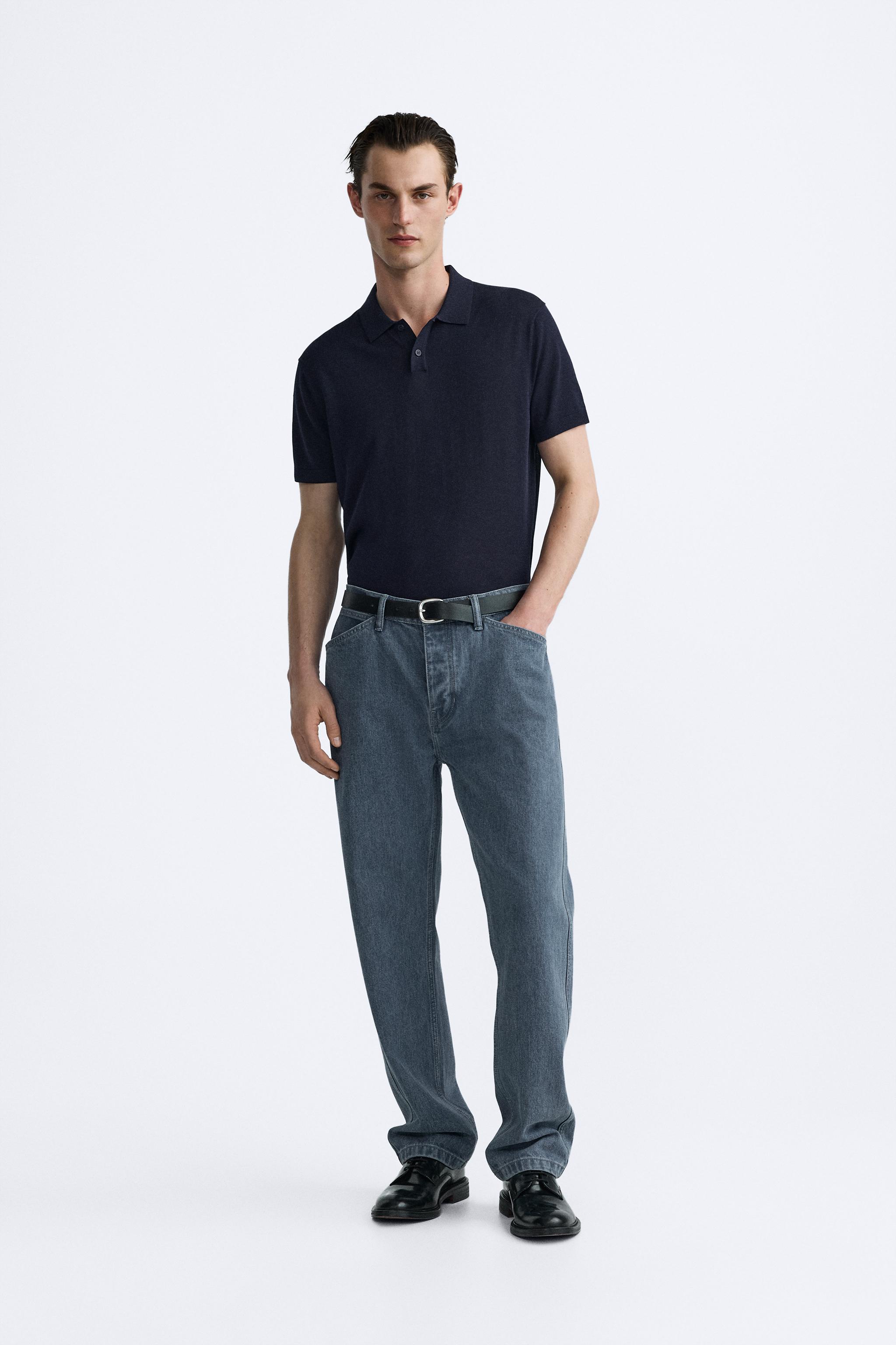 COTTON - SILK BLEND KNIT POLO