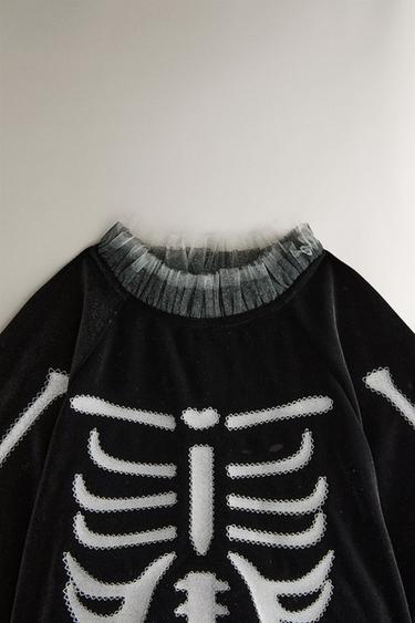 CHILDREN'S TULLE SKELETON HALLOWEEN COSTUME - Black de Zara - Image 1