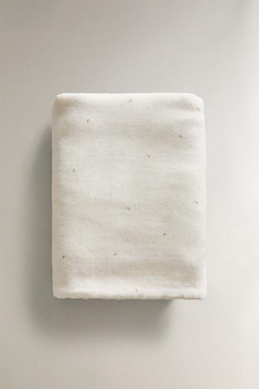 Zara Krem rengi - AY DESENLİ BEBEK BANYO HAVLUSU